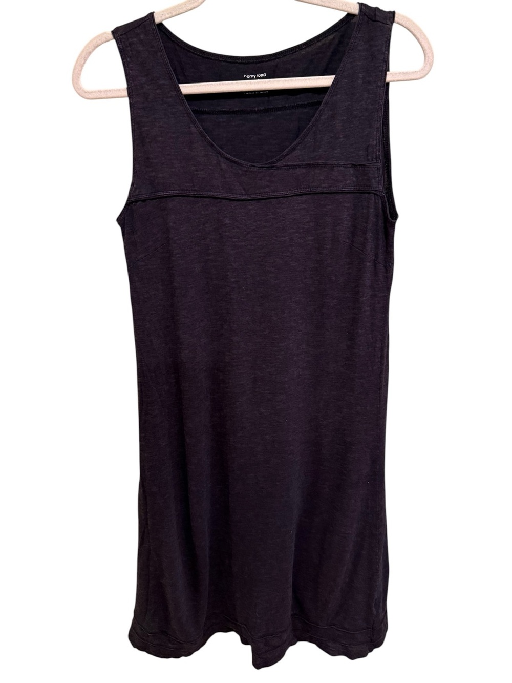 Horny Toad Organic Cotton Blend Black Scoop Neck Tank Dress